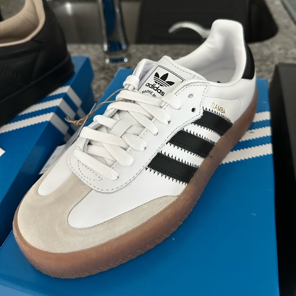 adidas Shoes - Adidas Samba Originals White Black Gum Sole Sneakers NWT